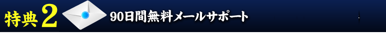 90日間無料メールサポート